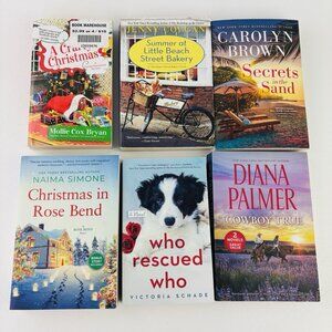 Lot of 6 Mixed Authors and Mixed Variety Paperback Lot Romance Books
